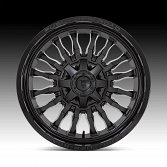 Fuel Arc D796 Matte Black with Gloss Black Lip Custom Truck Wheels 3